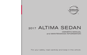 2017 Nissan Altima Quick Reference Guide